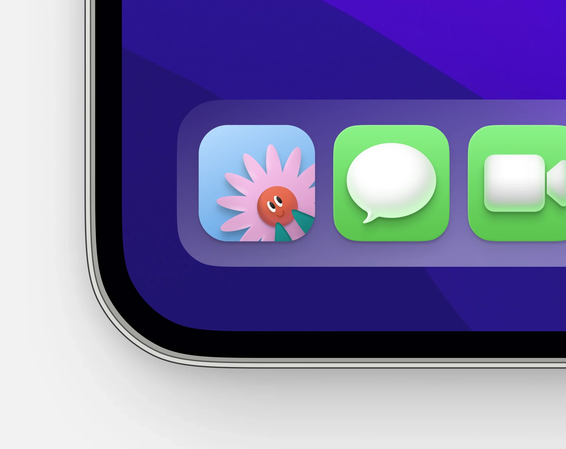 App icon design shown in an iPad dock