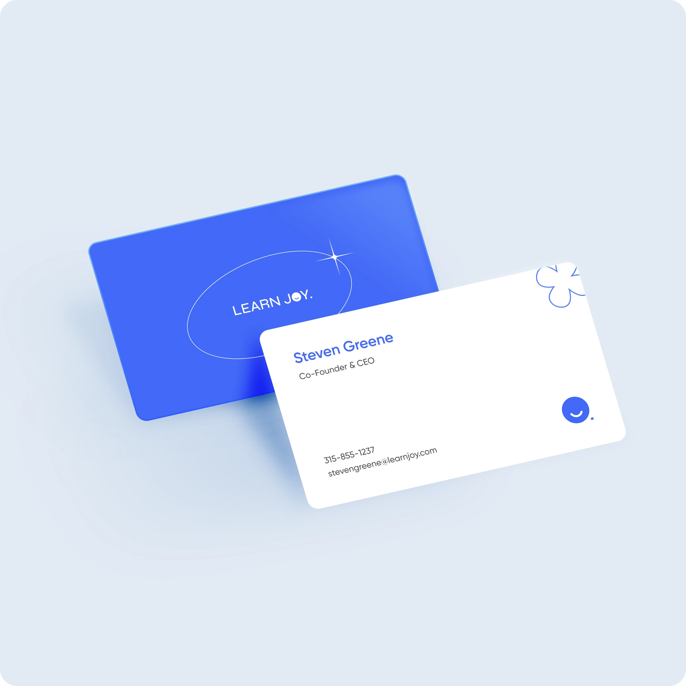 Learn Joy business card mockup