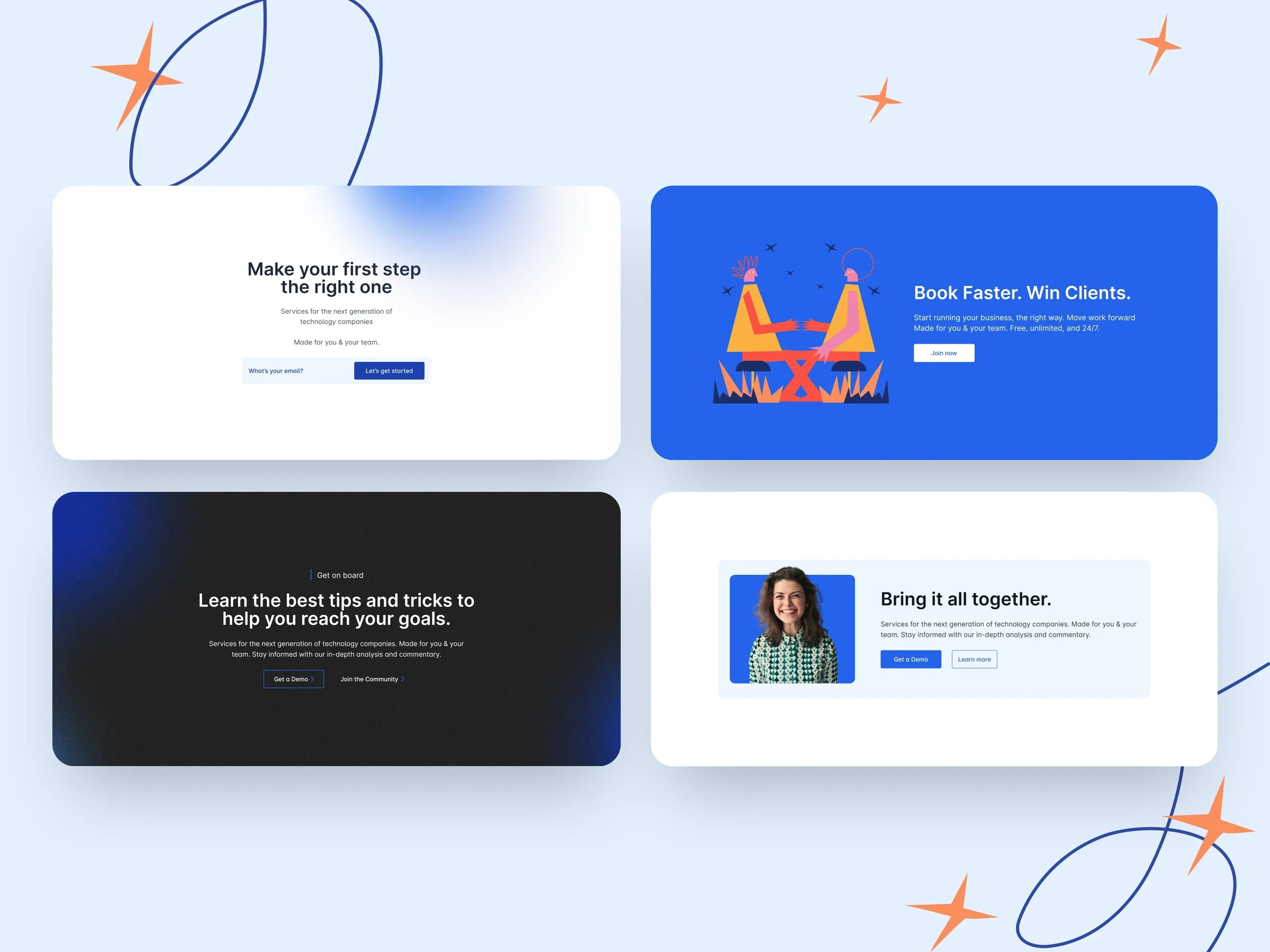 Call to action section design