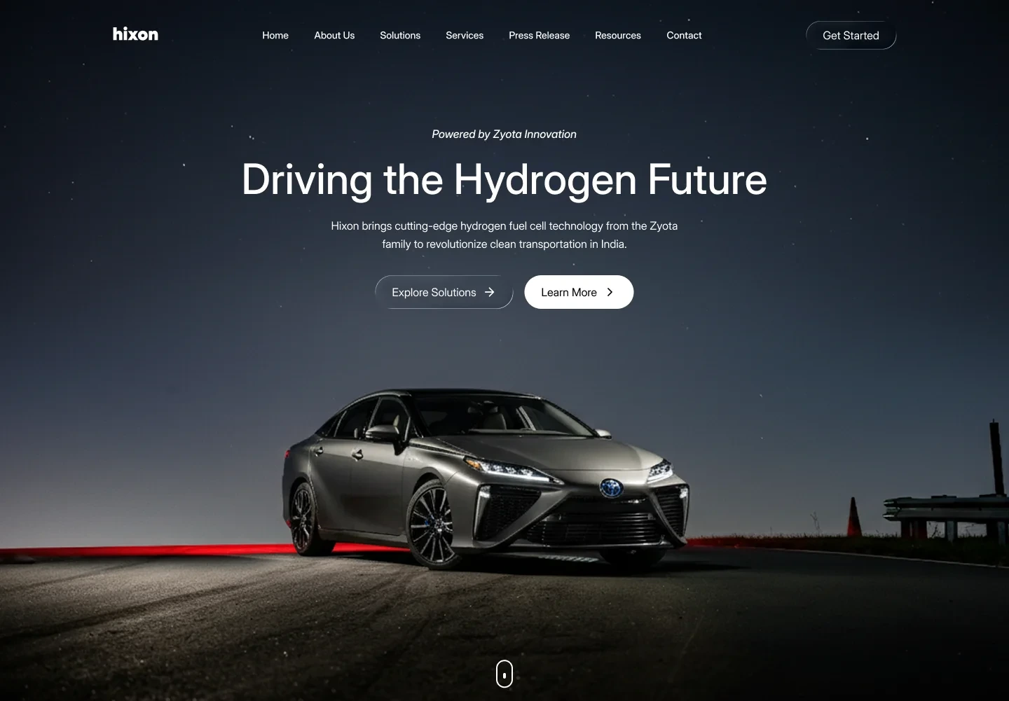 Hero section design for a website