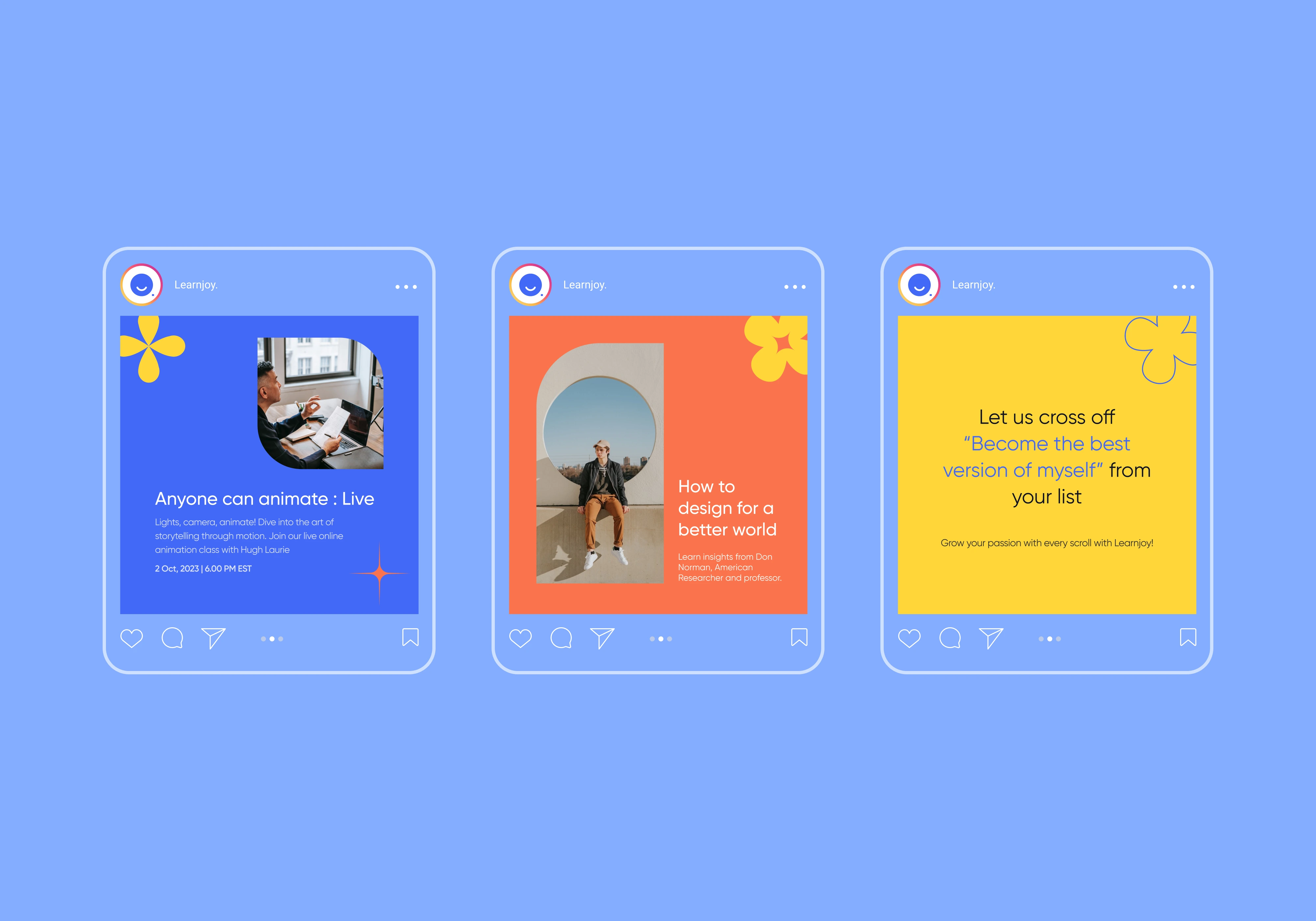 Learn Joy Instagram post designs