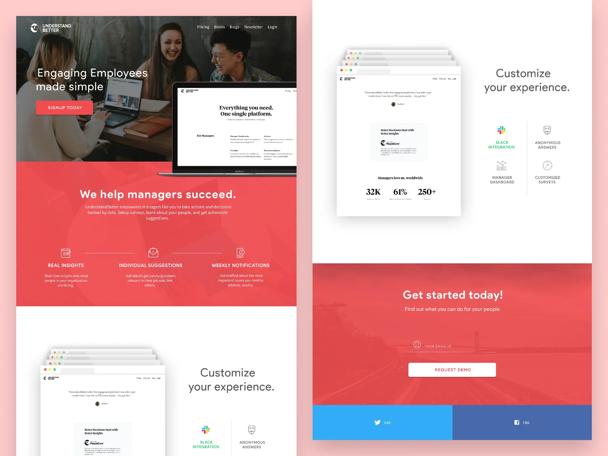 Landing page design for UnderstandBetter
