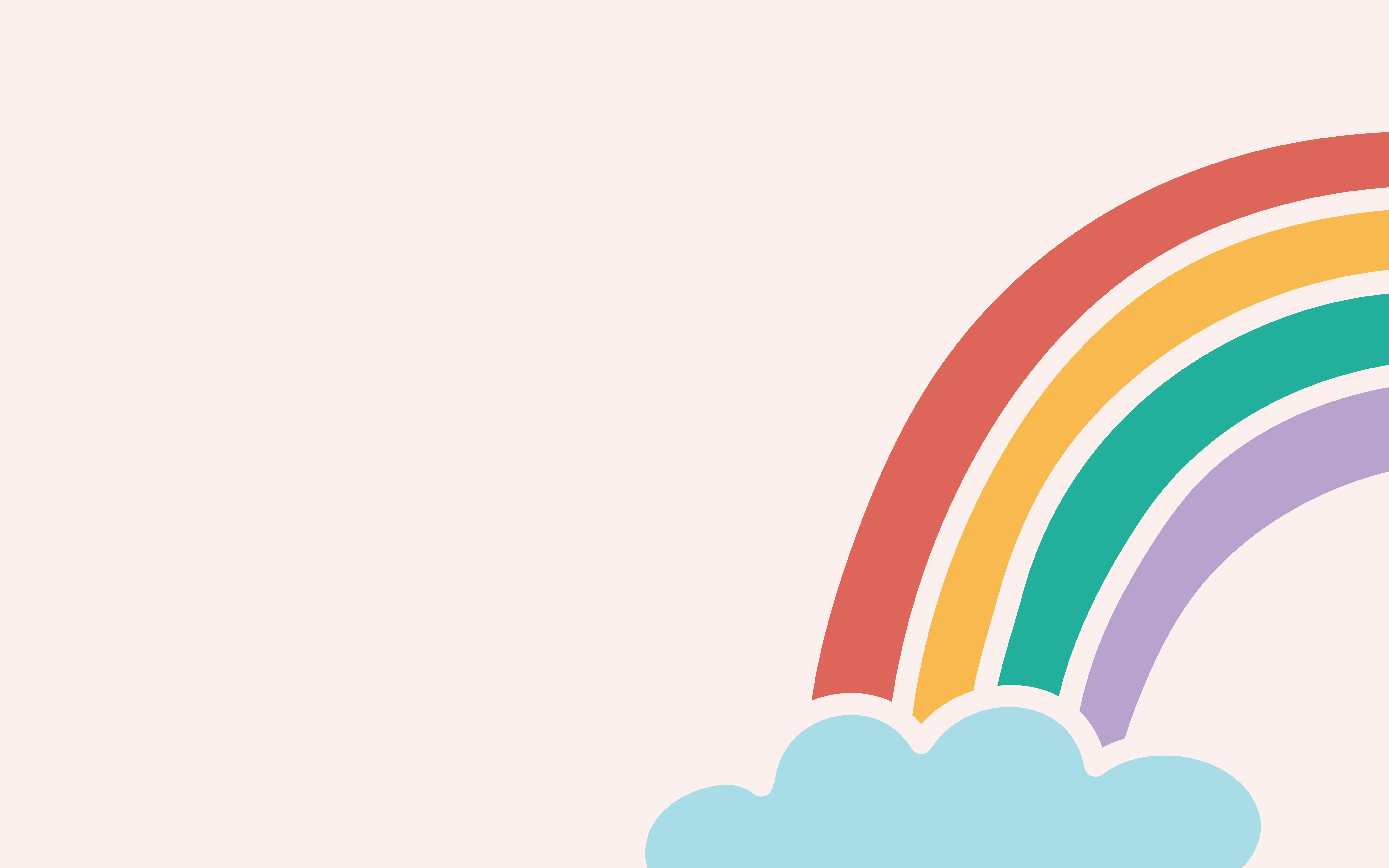 Rainbow and cloud illustration
