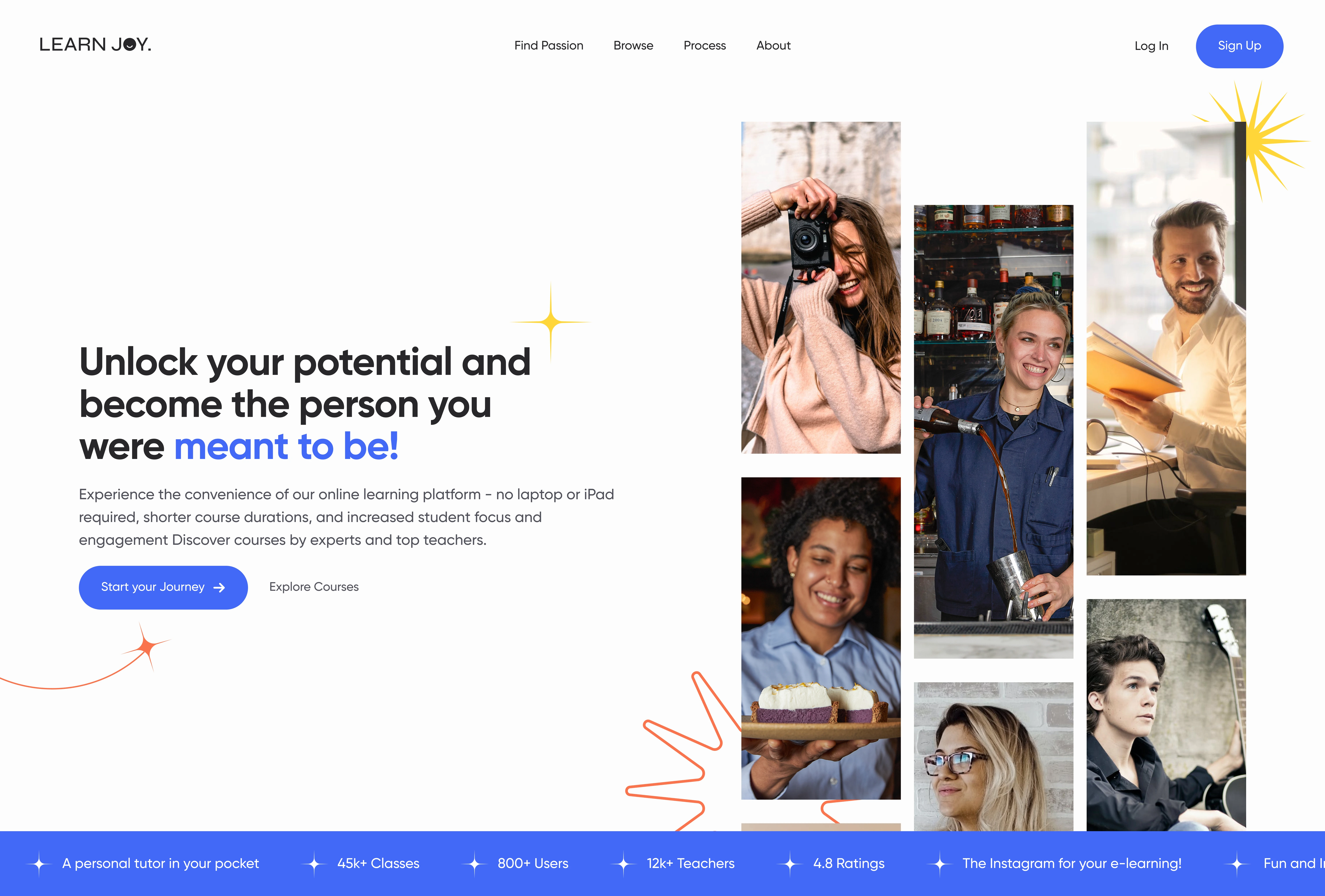 Learn Joy website design